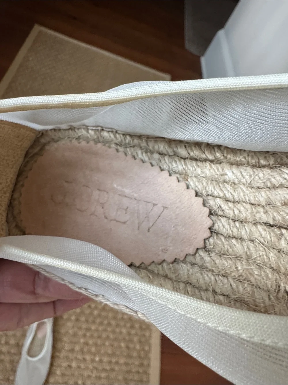 J. Crew Mesh And Leather Espadrille Slip-Ons